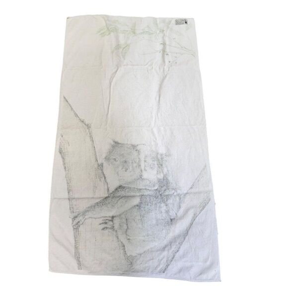 Koala Hug Mom Baby Beach Towel 27"X47.5" Ke-Tex 100% Cotton Kel Tex Made Brazil - Picture 4 of 5